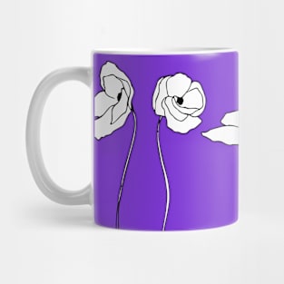 Poppies flowers ullustration Mug